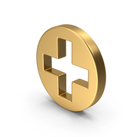 Medical Cross Gold Symbol PNG & PSD Images