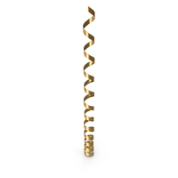 Gold Curly Ribbon PNG & PSD Images