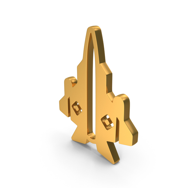 Aeroplane Transport Icon Gold PNG & PSD Images