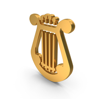 Musical Instrument Icon Gold PNG & PSD Images