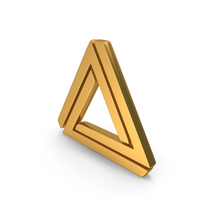 Penrose Triangle Angle Icon Gold PNG & PSD Images
