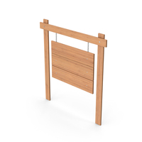 Wooden Signboard / Sandwich Board PNG & PSD Images