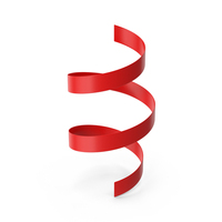 Red Curly Ribbon PNG & PSD Images