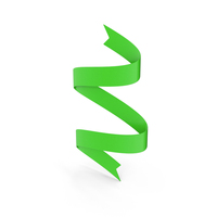 Curly Ribbon Green PNG & PSD Images