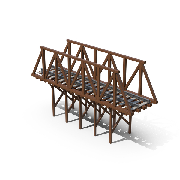 Railroad Bridge Dark Wood PNG & PSD Images