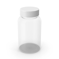 Empty Supplement Bottle Without Label PNG & PSD Images