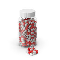 Pill Supplement Bottle No label Red Pills PNG & PSD Images