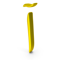 Metallic Yellow Farsi Arabic Letter A PNG & PSD Images