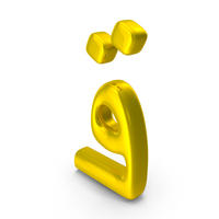 Golden Farsi Arabic Letter Ghaff PNG & PSD Images