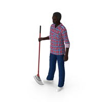 Afro American Grandpa Home Outfit Standing PNG & PSD Images