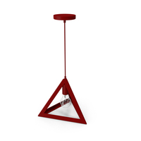 Hanging Light Triangle Shape Red PNG & PSD Images