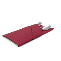 Buffet Napkin Fold With Steel Flatware PNG & PSD Images