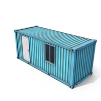 Blue Dirty Office Cabin PNG & PSD Images