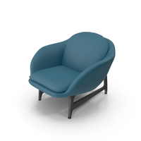 Blue Canvas Armchair PNG & PSD Images