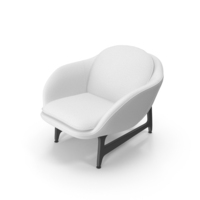 White Canvas Armchair PNG & PSD Images