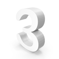 Wireframe Number Three PNG & PSD Images