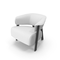 White Canvas Armchair PNG & PSD Images
