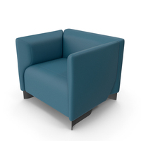 Blue Canvas Armchair PNG & PSD Images