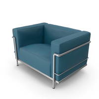 Blue Canvas Armchair PNG & PSD Images