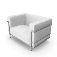 White Canvas Armchair PNG & PSD Images