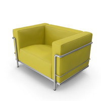 Yellow Canvas Armchair PNG & PSD Images