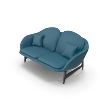 Blue Canvas Sofa PNG & PSD Images