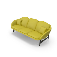Yellow Canvas Sofa PNG & PSD Images