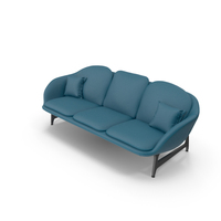 Blue Canvas Sofa PNG & PSD Images