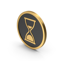 Gold Hourglass Symbol PNG & PSD Images