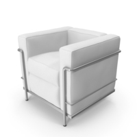 White Canvas Armchair PNG & PSD Images