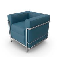 Blue Canvas Armchair PNG & PSD Images