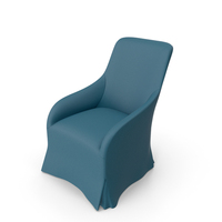 Blue Canvas Armchair PNG & PSD Images