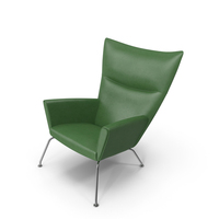 Green Leather Wingback Chair PNG & PSD Images
