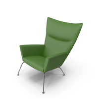 Green Canvas Wingback Chair PNG & PSD Images