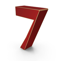 Lowpoly Number 7 PNG & PSD Images
