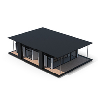 Designer House With Panoramic Windows PNG & PSD Images