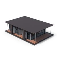 Modern House With Panoramic Windows PNG & PSD Images
