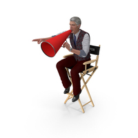 Movie Director On Tall Chair PNG & PSD Images