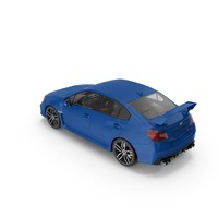 Subaru WRX STI 2021 Sedan Blue PNG & PSD Images
