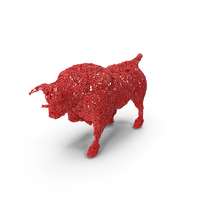 Red Wire Sculpture Bull PNG & PSD Images