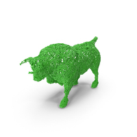 Green Wire Sculpture Bull PNG & PSD Images