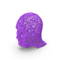 Purple Wire Sculpture Head PNG & PSD Images