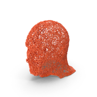 Orange Wire Sculpture Head PNG & PSD Images