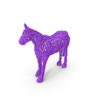 Purple Wire Sculpture Horse PNG & PSD Images