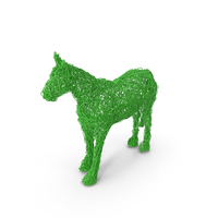 Green Wire Sculpture Horse PNG & PSD Images