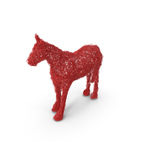 Red Wire Sculpture Horse PNG & PSD Images