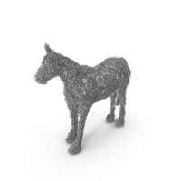 Silver Wire Sculpture Horse PNG & PSD Images