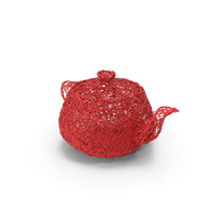 Red Wire Sculpture Teapot PNG & PSD Images