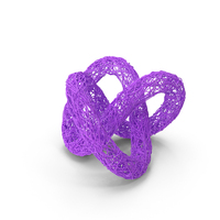 Purple Wire Sculpture Torus Knot PNG & PSD Images