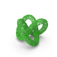 Green Wire Sculpture Torus Knot PNG & PSD Images